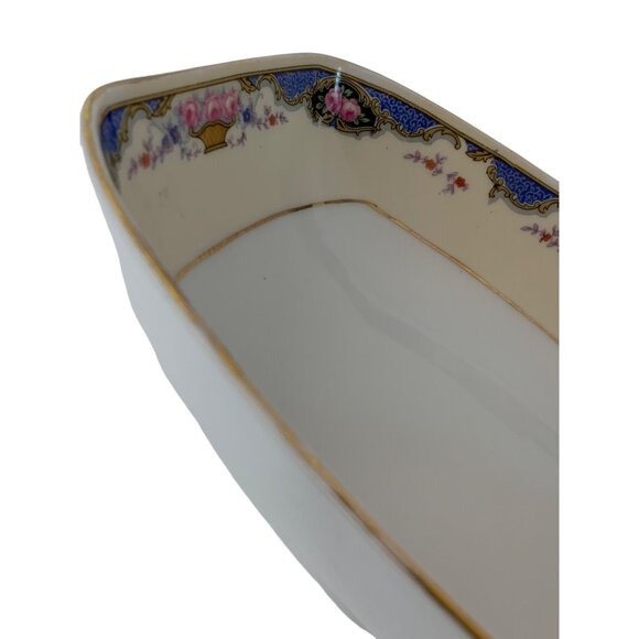 VTG Edelstein Bavaria Porcelain Serving Dish Floral & Gold 10" X 7" X 2" P10128 - Picture 7 of 10